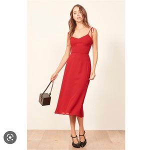 Reformation Nectar Red MIDI Dress